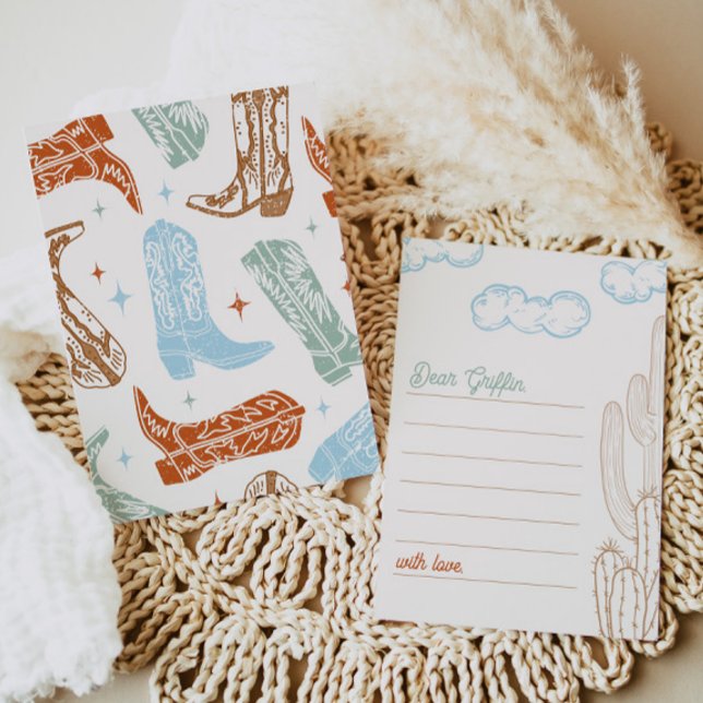 5x7 Cartes pour notes de cowboy modifiables (Créateur téléchargé)