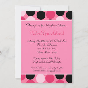 5x7 Colorée Polka Point Baby shower Invitation
