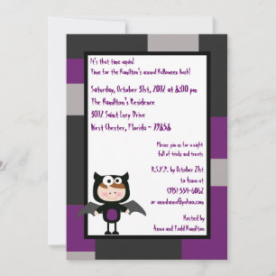 5x7 Costume Party Halloween Invitation