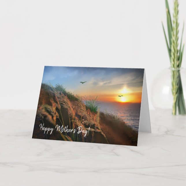 5x7 Coucher de soleil de Cornouailles Carte de la  (Devant)