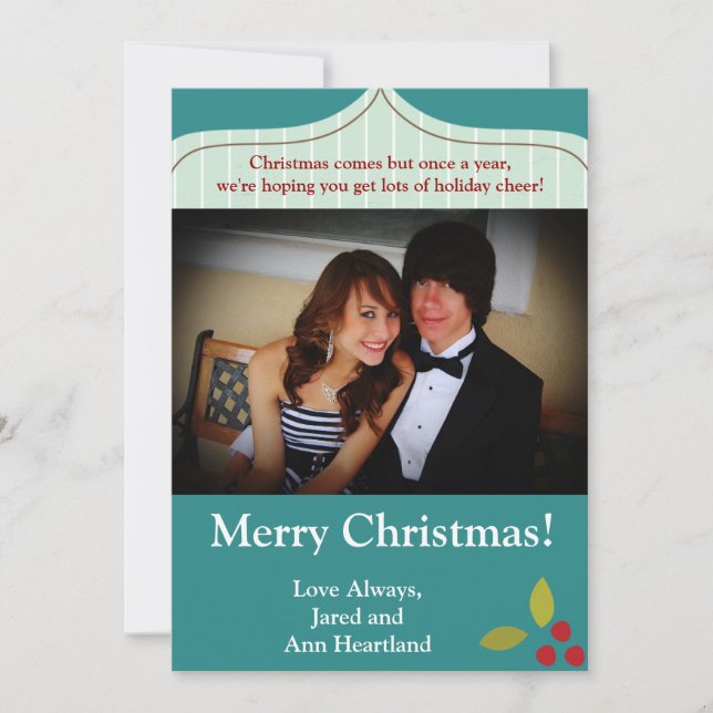 5x7 Cranberry Christmas Invitation (Devant)