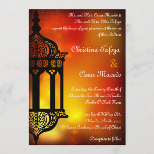 5x7 Faire-part de mariage marocain indien