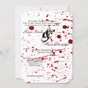 5x7 Faire-part de mariage Splatz Vampire Goth