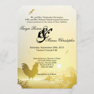 5x7 Faire-part de mariage Sunny Morning Country