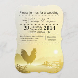 5x7 Faire-part de mariage Sunny Morning Country