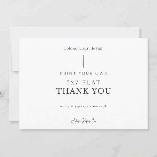 5x7 Flat Merci : Télécharger le Vôtre (Devant)