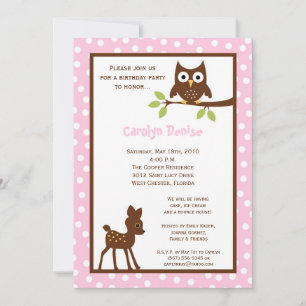 5x7 Forrest Forrest Forodland Invitation d'anniver