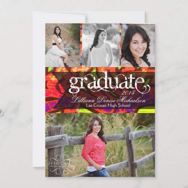 5x7 Graffiti Peinture Faire-part principal (Devant)