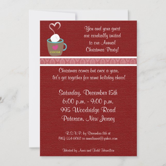 5x7 Hot Cup of Coco Invitation (Devant)