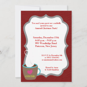 5x7 Hot Cup of Coco Invitation
