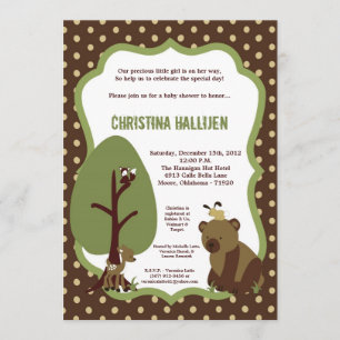 5x7 Invitation au Baby shower Hollow enchantée