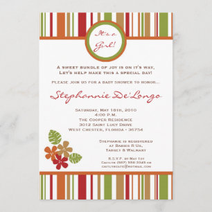 5x7 Invitation Baby shower de flottement hawaïen t