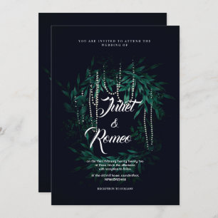5x7 invitation de mariage texte.ROMEO&JULIET