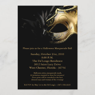 5x7 Invitation Masquerade Ball