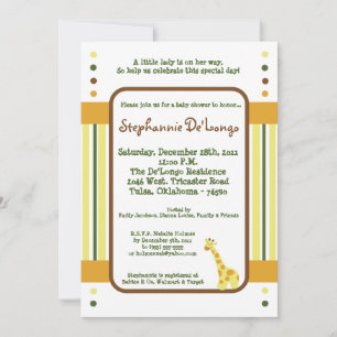 5x7 Jungle Baby Baby shower Invitation
