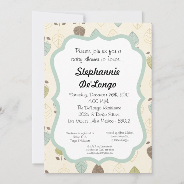 5x7 Jungle Safari Zoo Baby shower Invitation (Devant)