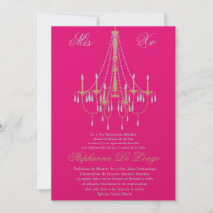 5x7 Lustre Quinceanera Invitation Anniversaire