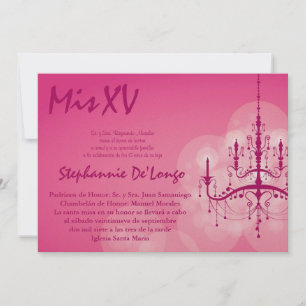 5x7 Lustre Quinceanera Invitation Anniversaire