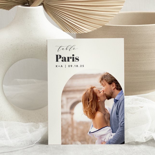 5x7 Mariage Voyage Destination Numéro de la photo (5x7 travel photo table numbers)