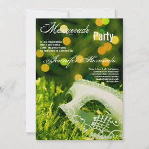 5x7 Masquerade Quinceanera Invitation Anniversaire