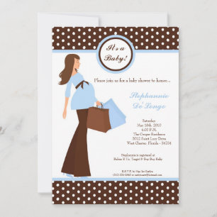 5x7 Modern Mod Mom Invitation Baby shower d'achat