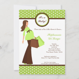 5x7 Modern Mod Mom Invitation Baby shower d'achat