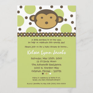 5x7 Neutr Modern Mod Baby shower Invitation