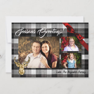 5x7 Noël XMAS Carte photo noir