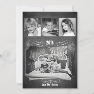 5x7 Noël XMAS Chalk Board Carte photo enseignant