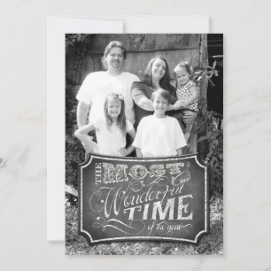 5x7 Noël XMAS Chalk Board Carte photo enseignant