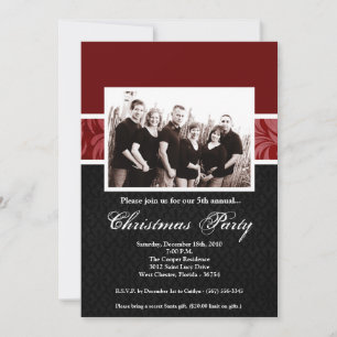 5x7 Noël XMAS Happy Holiday PHOTO Invitation