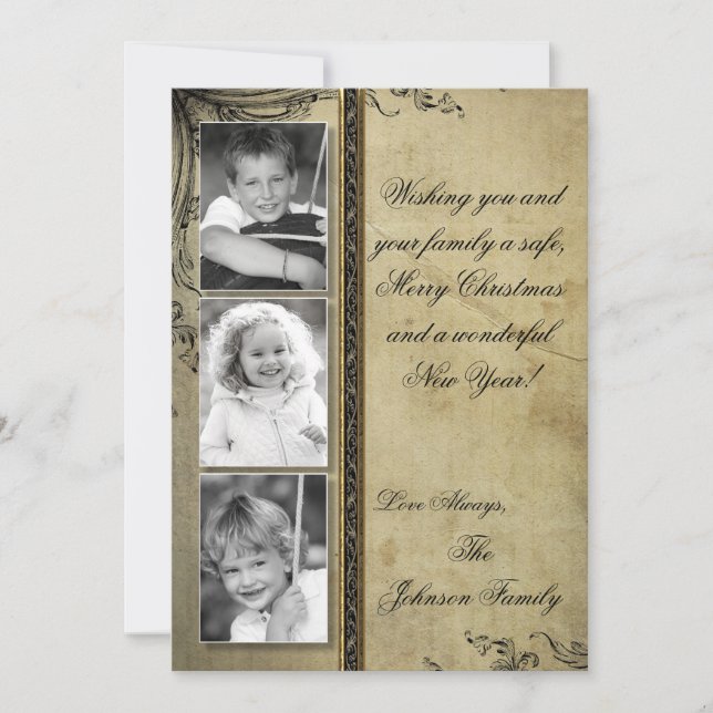 5x7 Noël XMAS Joyeux Carte photo de vacances (Devant)