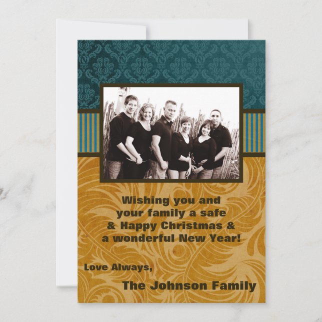 5x7 Noël XMAS Joyeux Carte photo de vacances (Devant)