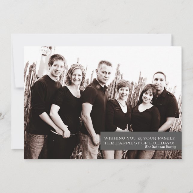 5x7 Noël XMAS Joyeux Carte photo de vacances (Devant)