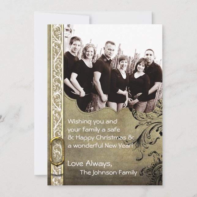 5x7 Noël XMAS Joyeux Carte photo de vacances (Devant)