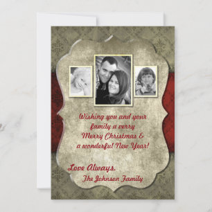 5x7 Noël XMAS Joyeux Carte photo de vacances