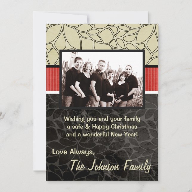 5x7 Noël XMAS Joyeux Carte photo de vacances (Devant)