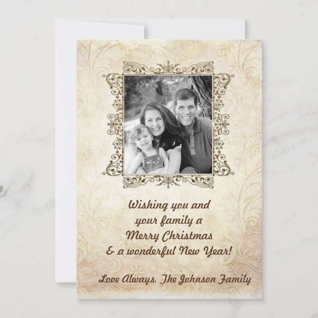 5x7 Noël XMAS Joyeux Carte photo de vacances (Devant)