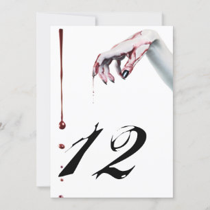 5x7 Numéro de tableau Carte zombie goutte de sang