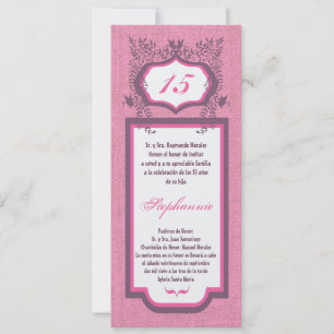 5x7 Papillon Quinceanera Invitation d'anniversaire