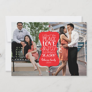 5x7 Peace, Love & Joy Frame 2 Carte photo