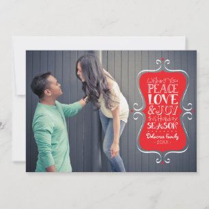 5x7 Peace, Love & Joy Frame Carte photo