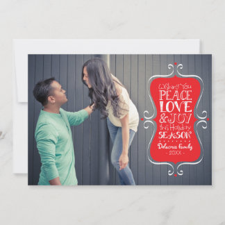 5x7 Peace, Love & Joy Frame Carte photo