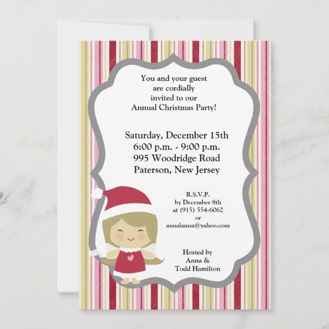 5x7 Petit ange de Noël Invitation (Devant)