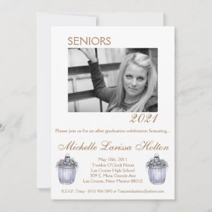 5x7 Photo Graduation Party Invitation Summer Count