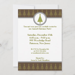 5x7 Plan forêt verte Invitation
