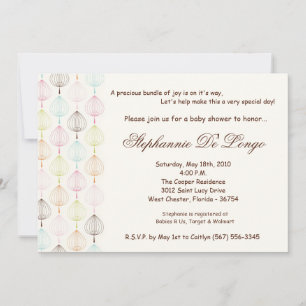 5x7 Printemps Fleurs temps Baby shower Invitation