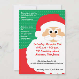 5x7 Santas Beard Noël Invitation