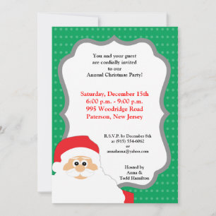 5x7 Santas Beard Noël Invitation