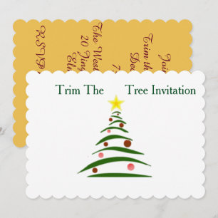 5x7 Scalloped Holiday invitation avec enveloppe